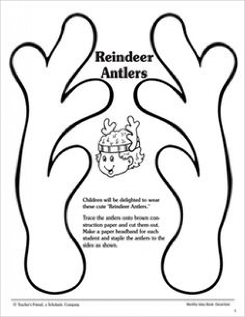 Printable Reindeer Antlers Pattern. Use The Pattern For Crafts - Reindeer Antlers Template Free Printable