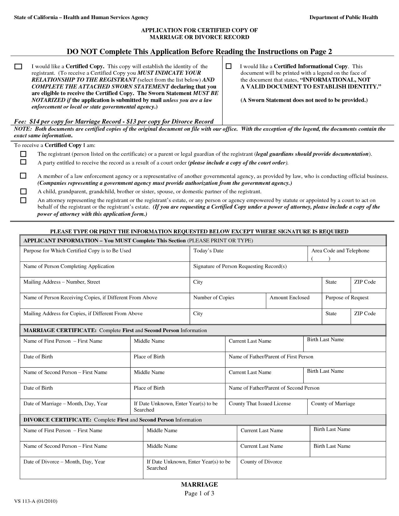 Printable Sample Divorce Documents Form | Getting A Divorce Today - Free Printable Legal Documents Forms
