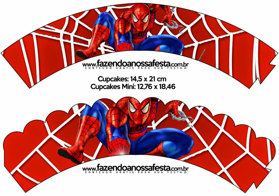 Printable Spiderman Cupcake Wrappers | Free Printable Cupcake - Free Printable Spiderman Pictures