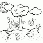 Printable Spring Coloring Pages   Saglik   Free Printable Spring Pictures To Color