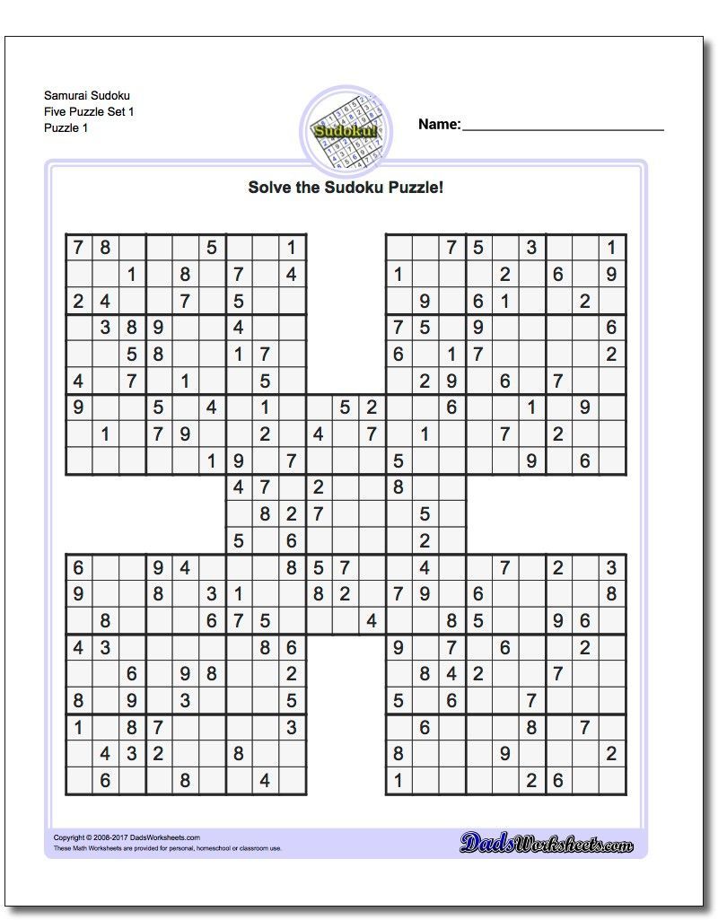 Printable Sudoku Samurai! Give These Puzzles A Try, And You&amp;#039;ll Be - Free Printable Sudoku Books