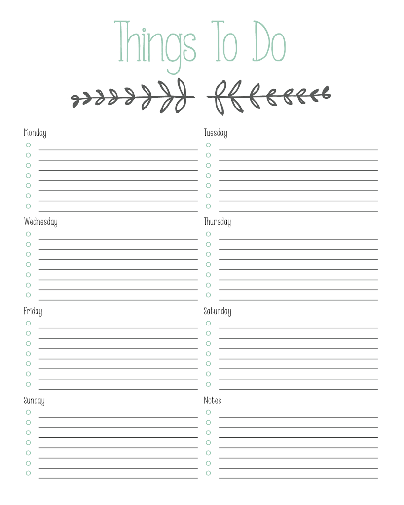 Printable &amp;quot;to Do&amp;quot; List | Do It Organization | Homework Planner - Free Printable To Do Lists To Get Organized