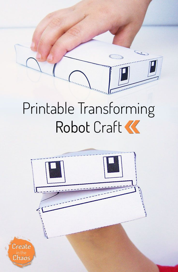 Printable Transforming Robot Craft | Free Printables | Robots For - Free Printable Paper Crafts