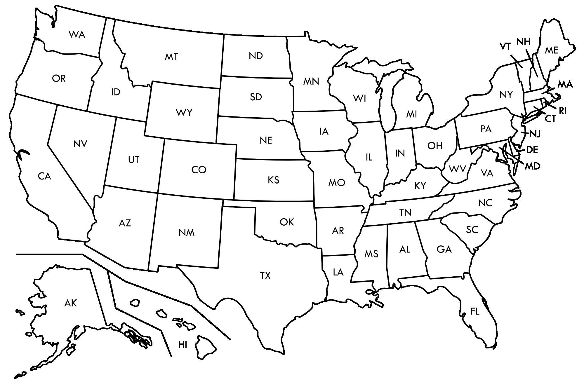 Printable Us Map Outline Free Save Free Printable Us Map Blank - Free Printable State Maps