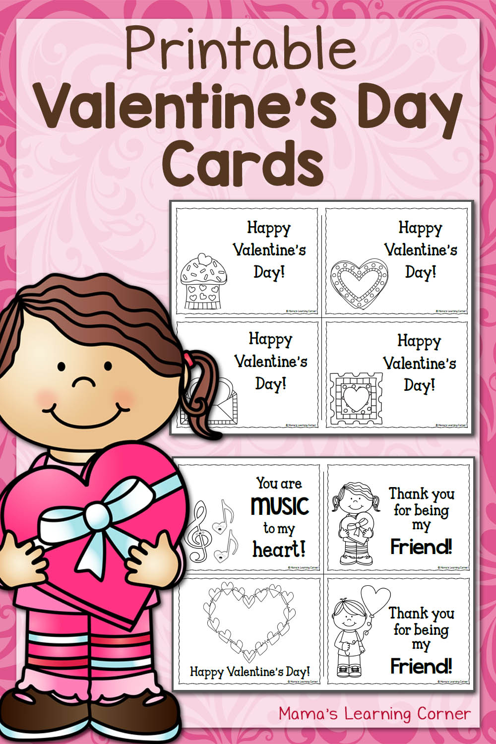 Printable Valentine&amp;#039;s Day Cards - Mamas Learning Corner - Free Printable Valentines Day Cards