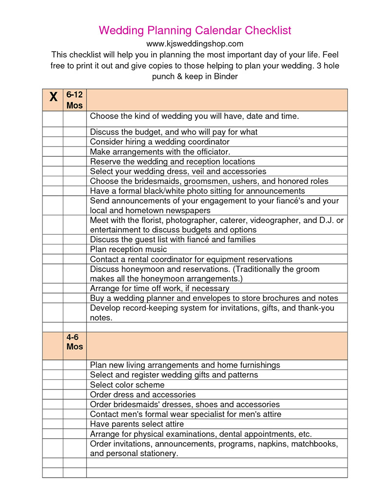 Printable Wedding Planner Template – Free Wedding Template - Free Printable Wedding Planner Forms