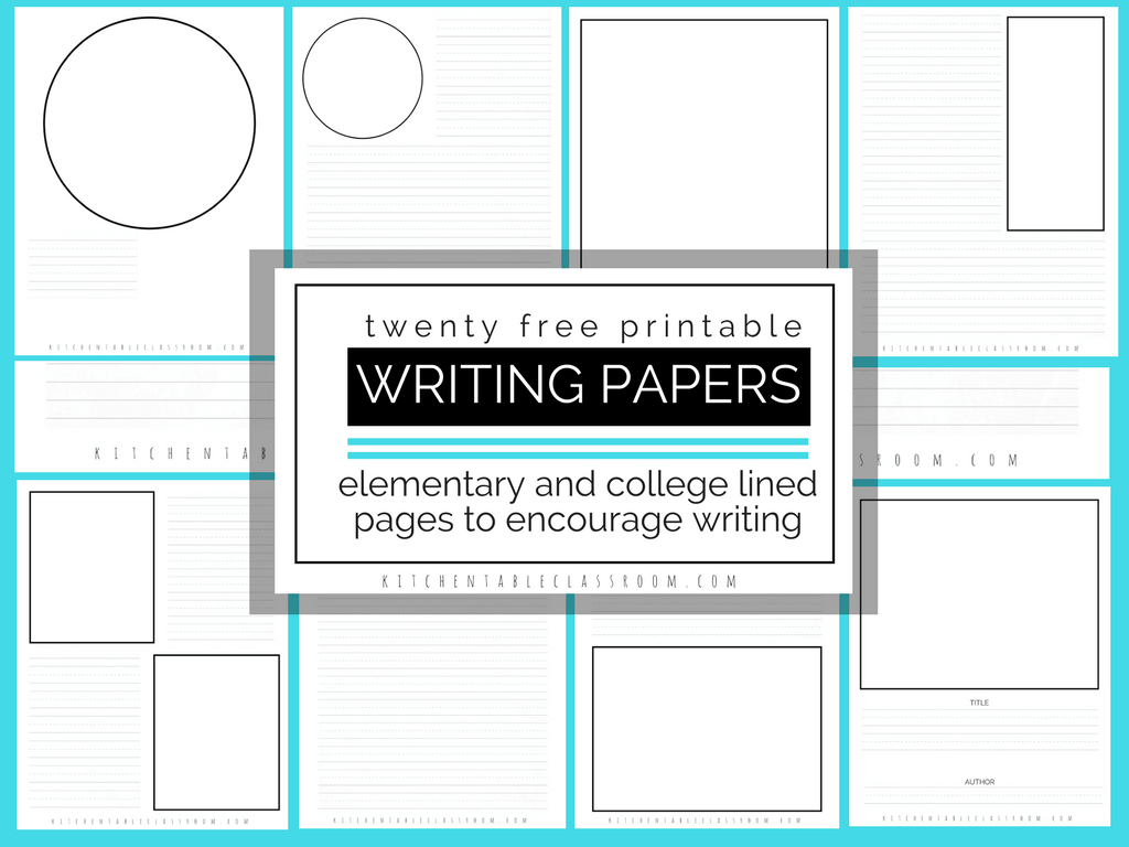 Printable Writing Paper For Kids- Twenty Versions Of Lined Paper To - Free Printable Journal Pages Lined