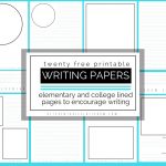 Printable Writing Paper For Kids  Twenty Versions Of Lined Paper To   Free Printable Lined Writing Paper