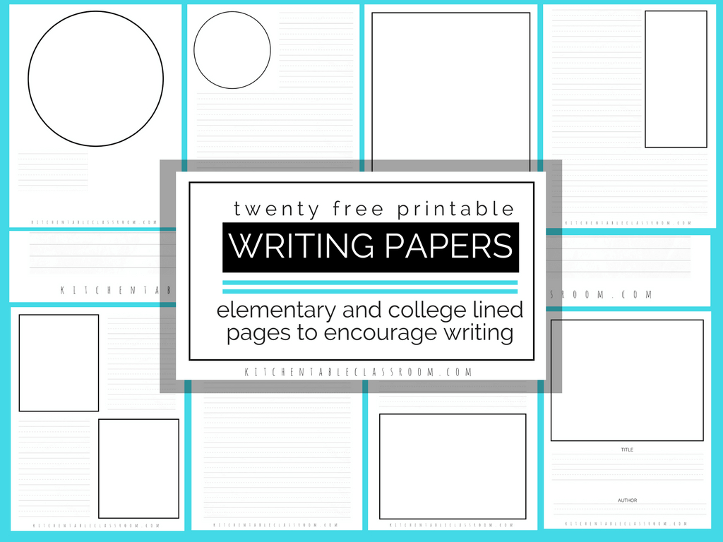 Printable Writing Paper For Kids- Twenty Versions Of Lined Paper To - Free Printable Lined Writing Paper