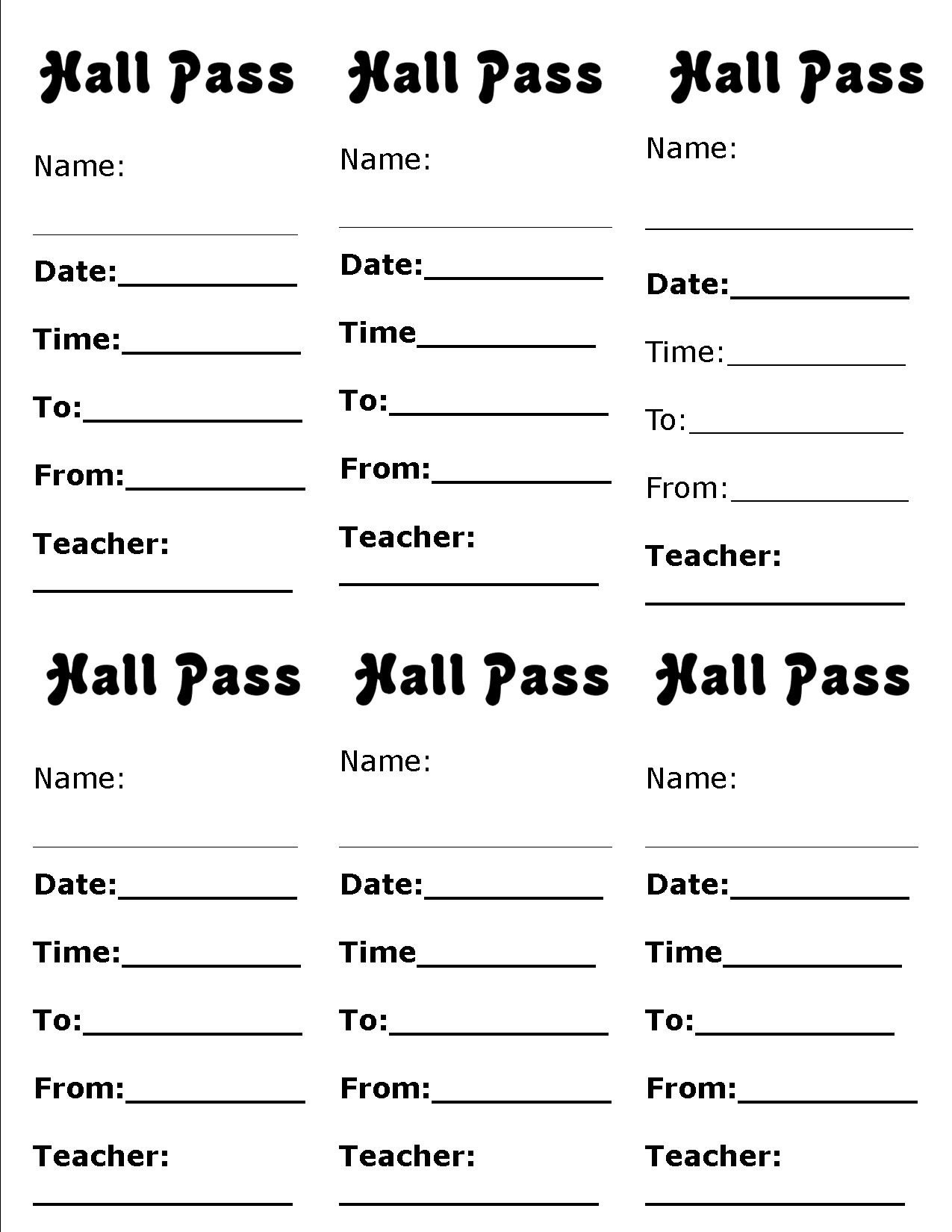 Printables Hall Pass Bathroom Pass Class Blog – Nurul Amal - Free Printable Hall Pass Template