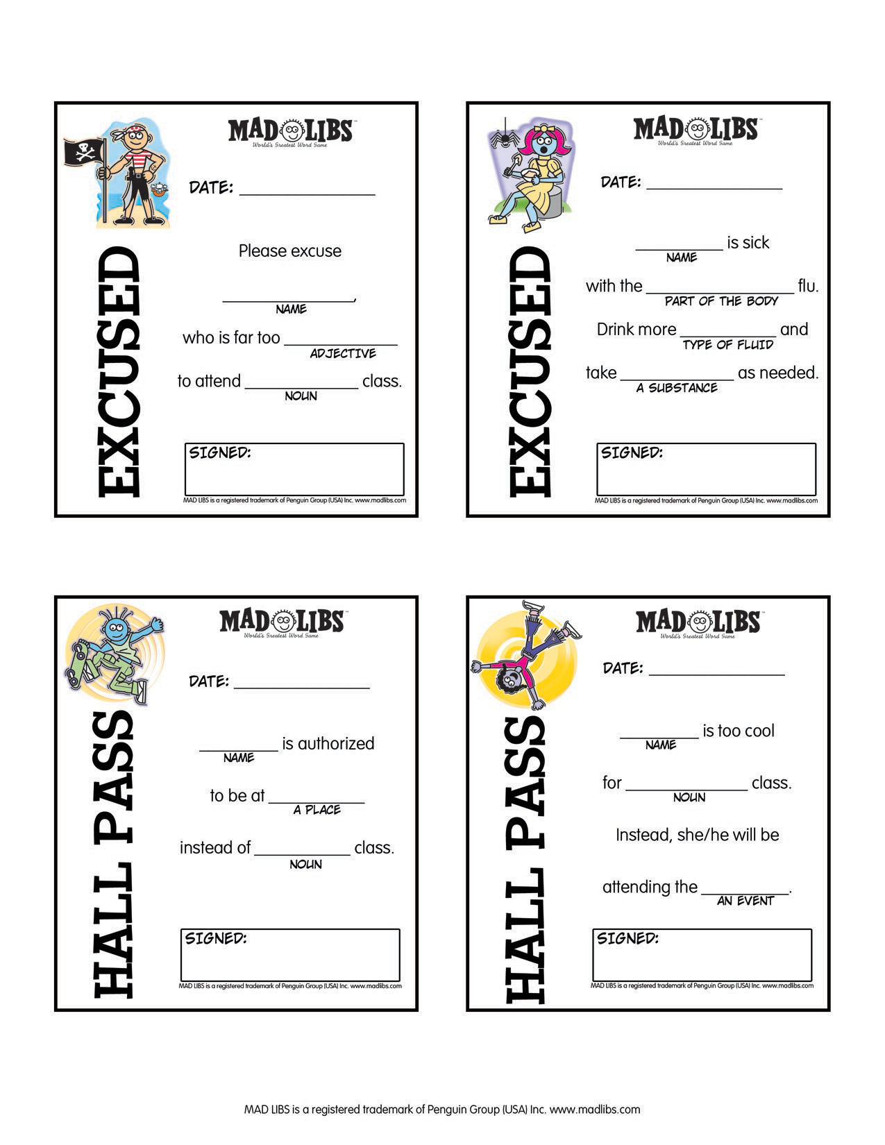 Printables – Mad Libs - Free Printable Mad Libs For Middle School Students