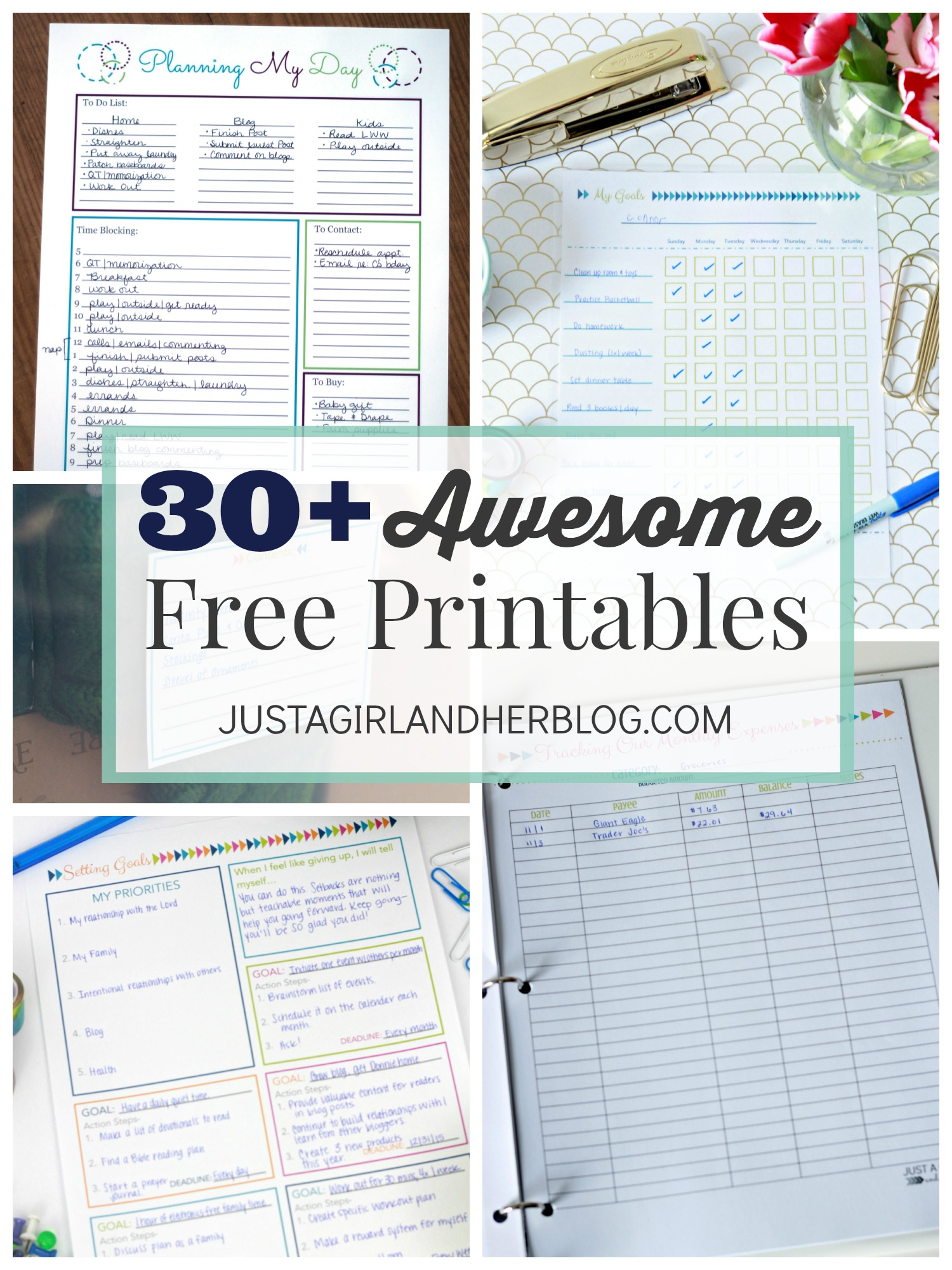 Project Gallery- Free Printables - Just A Girl And Her Blog - Free Printable Household Binder