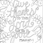 Ps 107.1 And Many Other Printable Bible Verse Coloring Pages | Adult   Free Printable Bible Coloring Pages