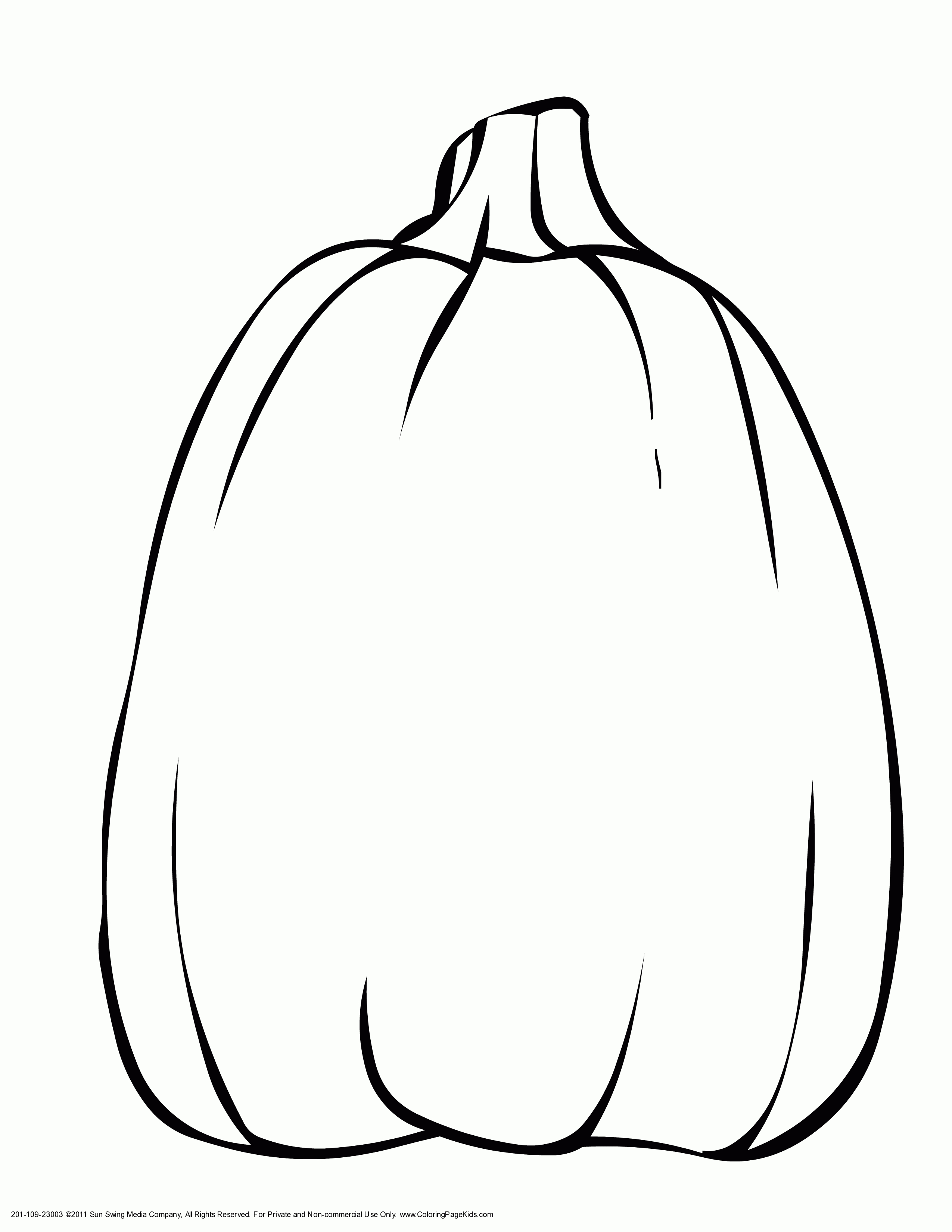 Pumpkin Pattern Coloring Page Printable - Free Large Images - Pumpkin Shape Template Printable Free