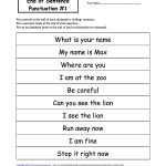 Punctuation Marks: Enchantedlearning   Free Printable Worksheets For Punctuation And Capitalization