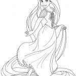 Rapunzel From Disney Tangled Coloring Page | Free Printable Coloring   Free Printable Tangled