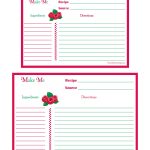 Raspberries Recipe Card   4X6 & 5X7 Page | Free Recipe Cards   Free Printable Photo Cards 4X6