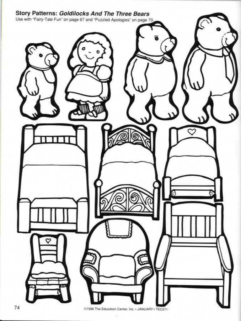 Read Goldilocks And The Three Bears And Then Print Out Some Coloring - Free Printable Goldilocks And The Three Bears Story