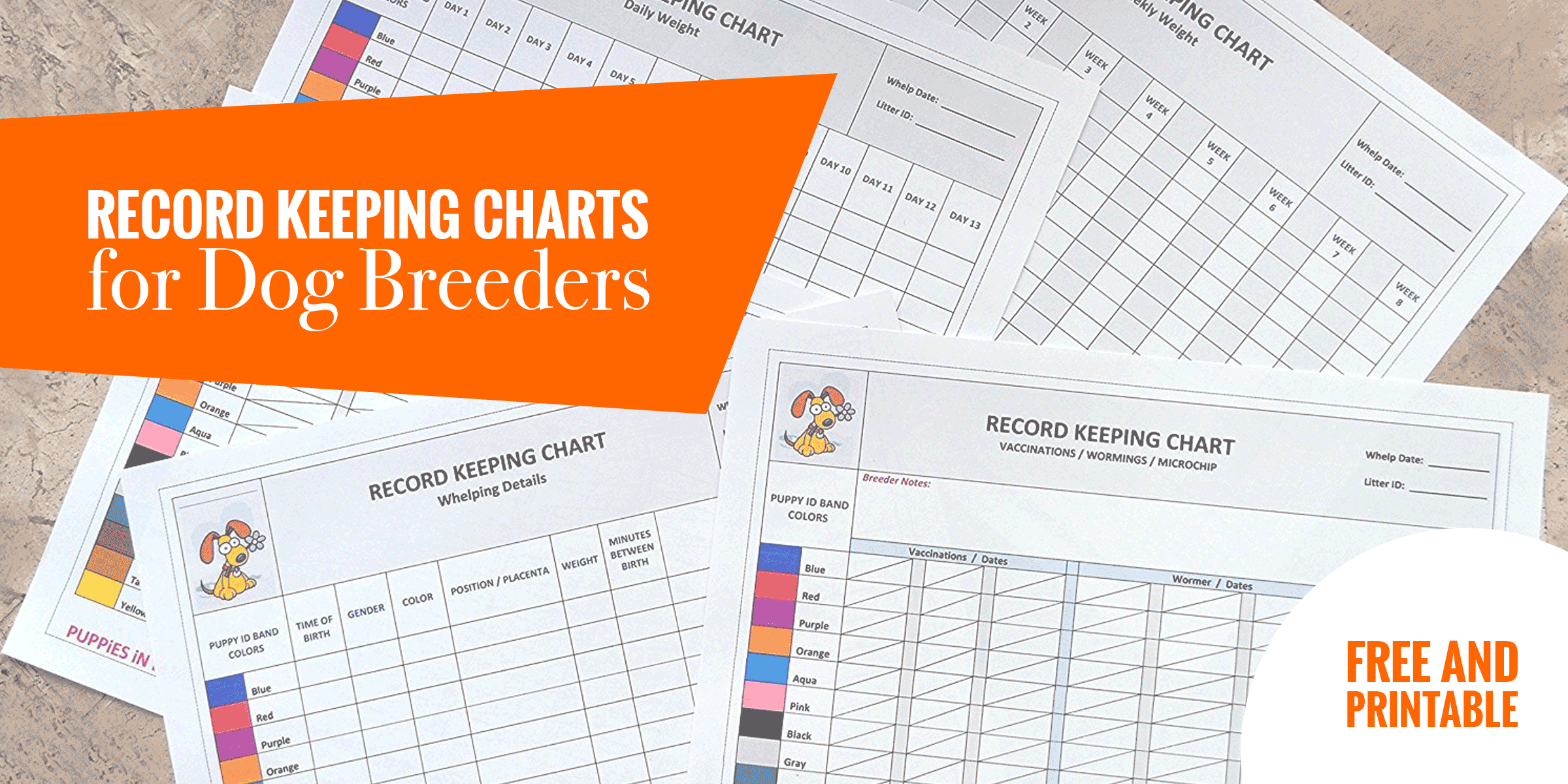 Record Keeping Charts For Breeders — Free Printable Puppy Forms - Free Printable Pet Health Record
