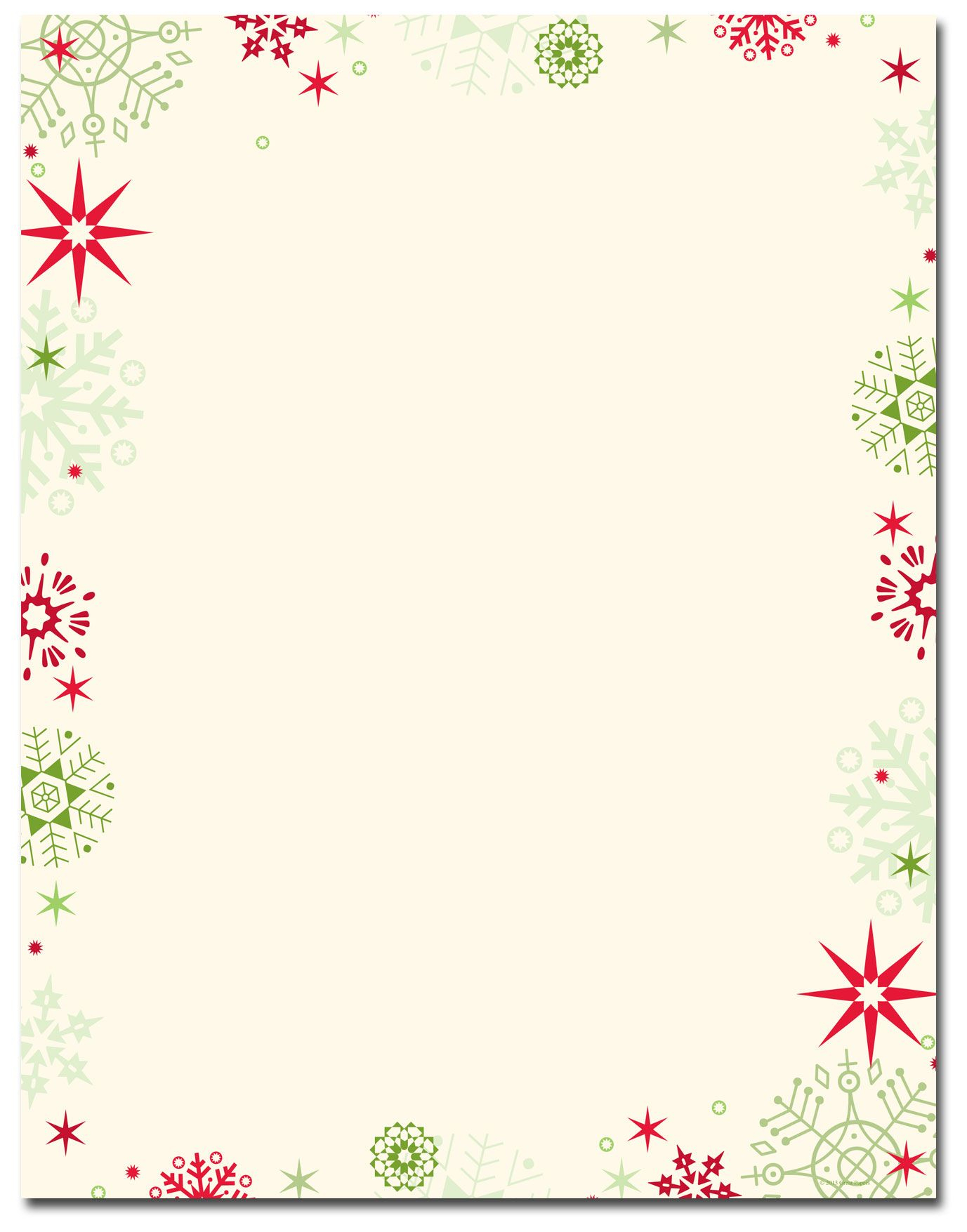 Red &amp;amp; Green Flakes Letterhead | Holiday Papers | Pinterest - Free Printable Letterhead Borders
