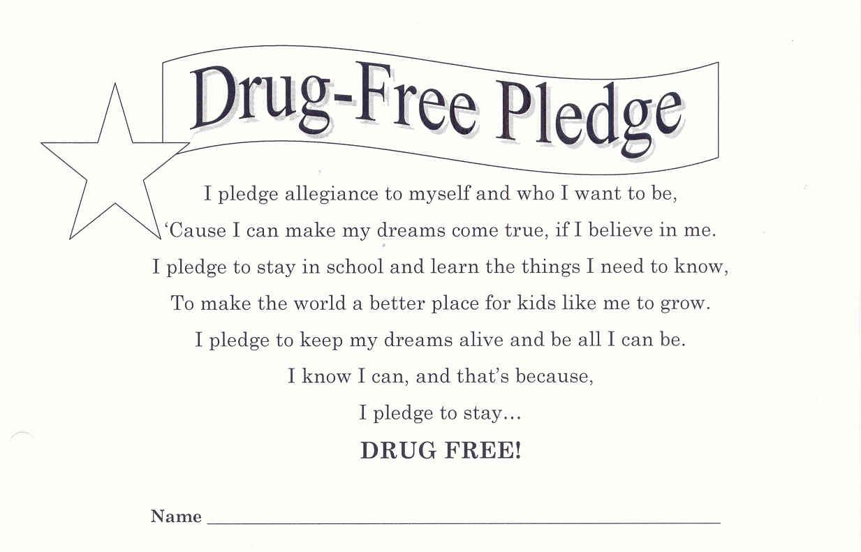 Red Ribbon Week Drug Free Pledge | School Counseling | Pinterest - Free Printable Drug Free Pledge Cards