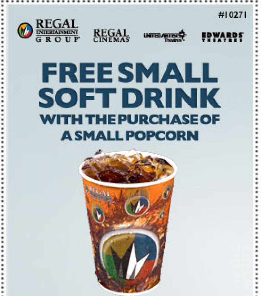 Regal Theaters: Free Small Drink With Small Popcorn Purchase Coupon - Regal Cinema Free Popcorn Printable Coupons