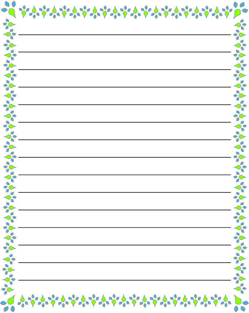 Regular Lined Free Printable Stationery For Kids, Regular Lined Free - Free Printable Writing Paper With Borders