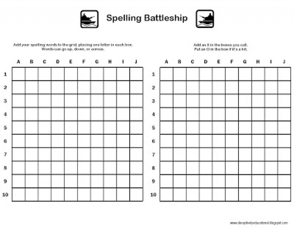 Relentlessly Fun, Deceptively Educational: Spelling Battleship In - Free Printable Battleship Game