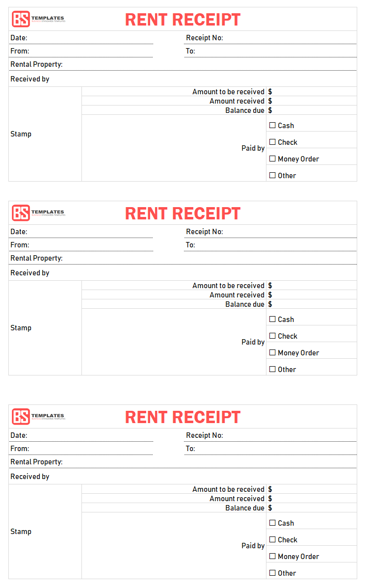 Rent Receipt Template | Free Printable Rent Receipt Format For Word - Free Printable Rent Receipt
