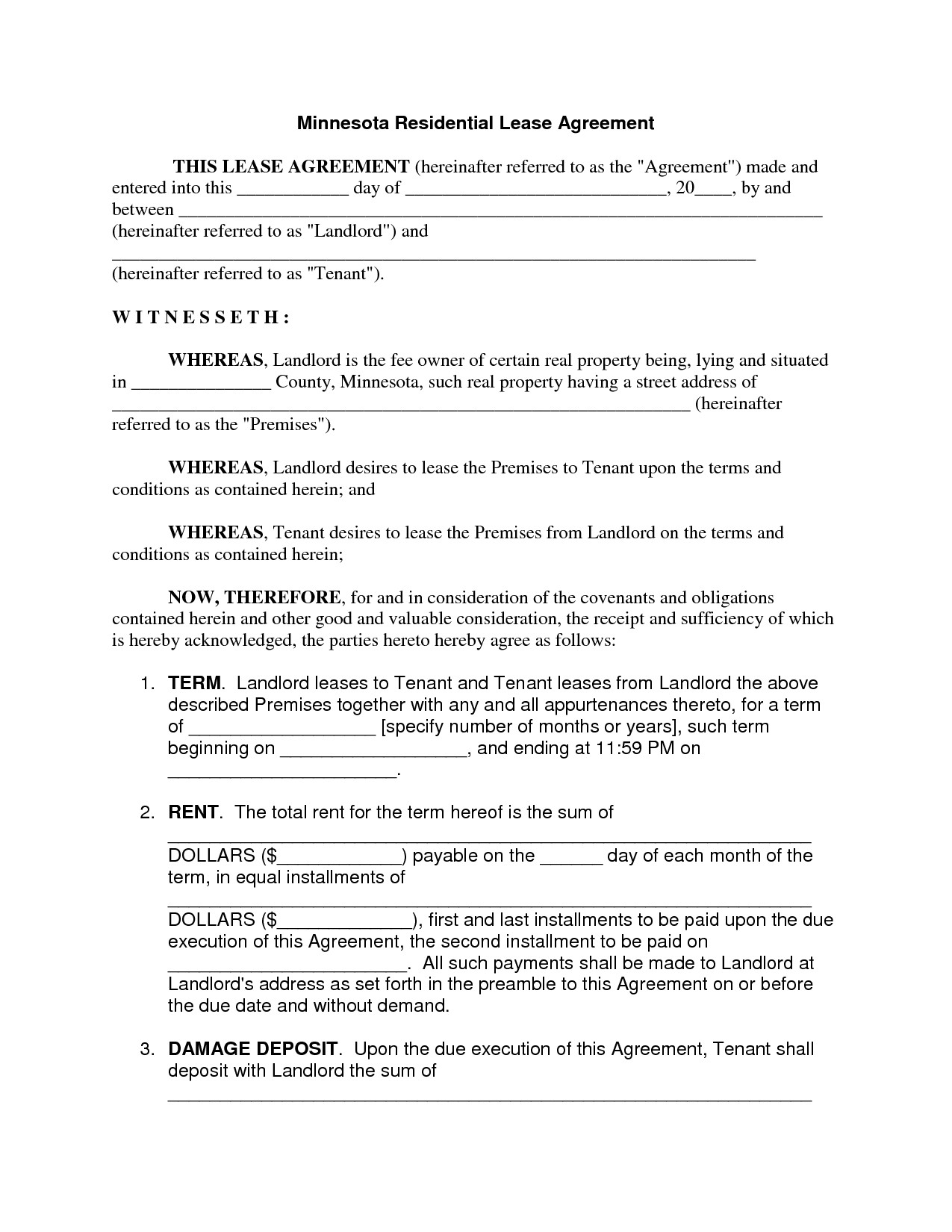 Rental Agreement Forms Free Printable Best S Of Free Rental Lease - Free Printable Lease Agreement Forms