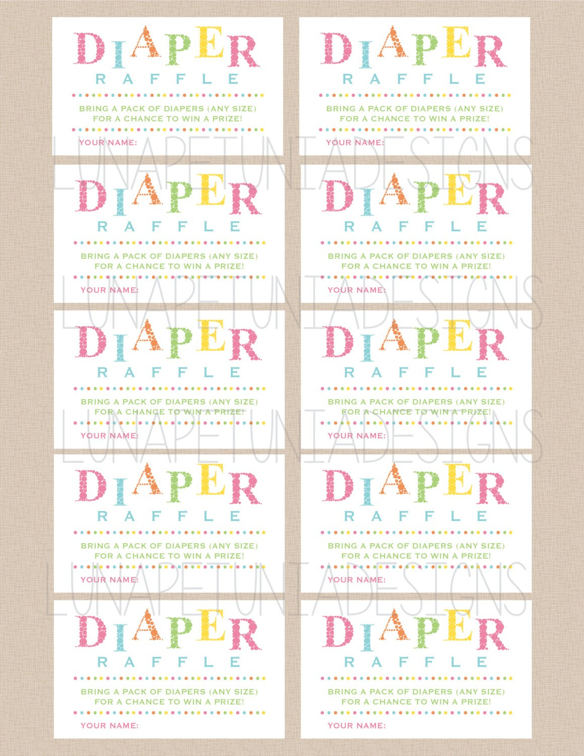 Review Free Printable Diaper Raffle Tickets For Baby Shower - Ideas - Diaper Raffle Free Printable