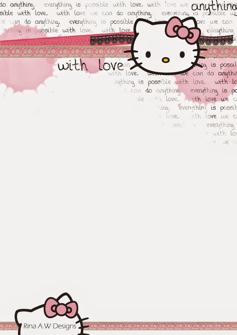 Rina Loves: Hello Kitty Free Printables | Stationary - Free Printable Hello Kitty Stationery