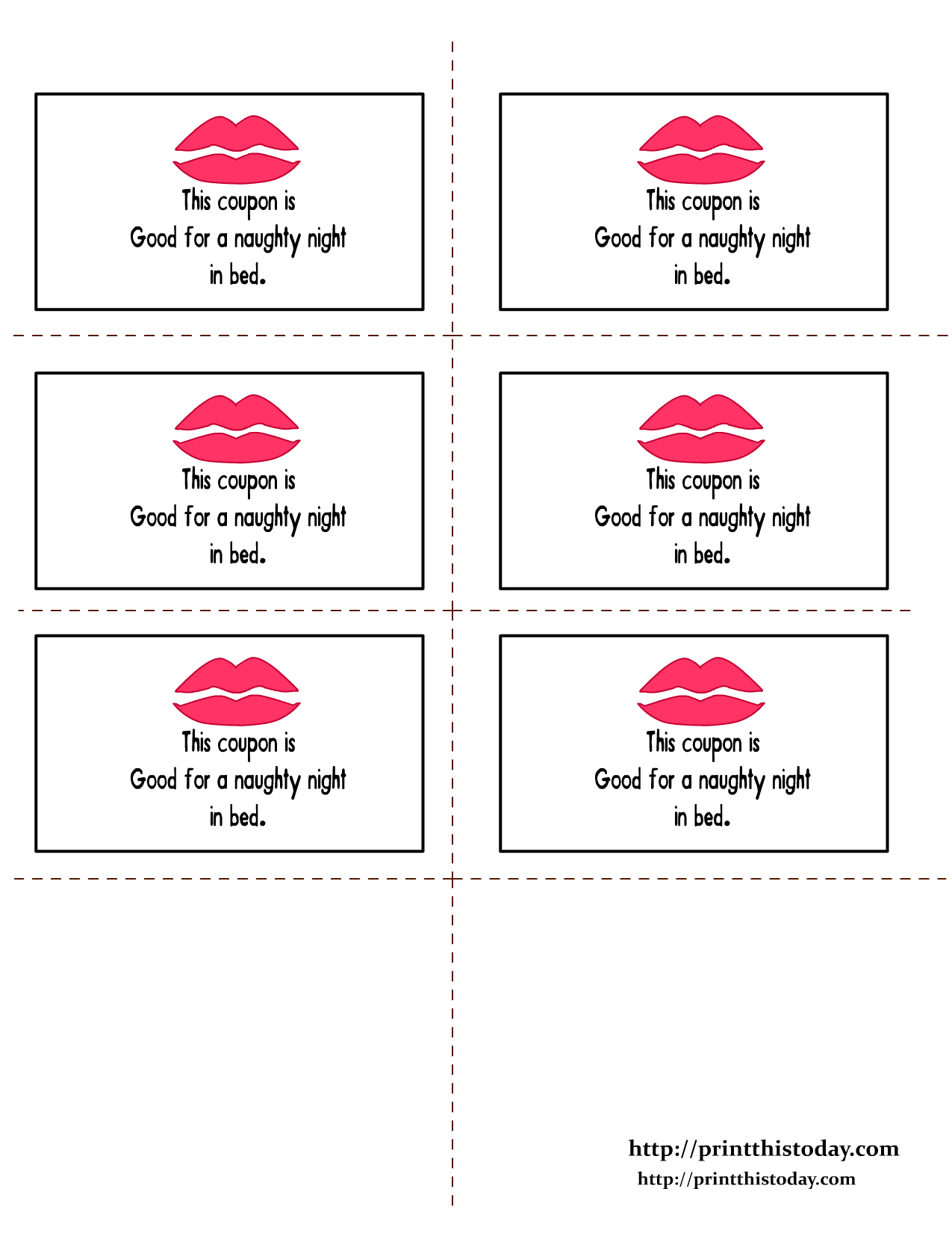 Romantic Love Coupon Printable | Romantic Love Coupons | Print This - Free Printable Coupons For Husband