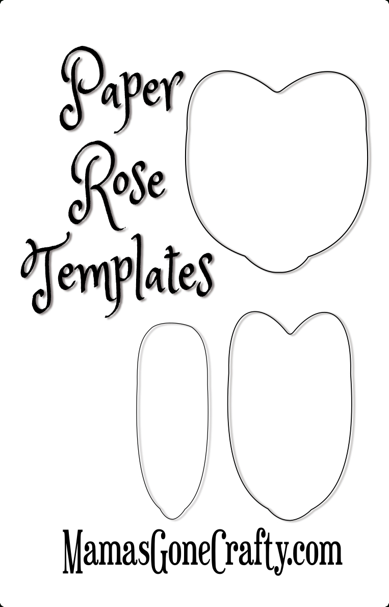 Rose Petal Printable Templates | Paper Crafts | Paper Flowers, Paper - Free Printable Paper Flower Templates