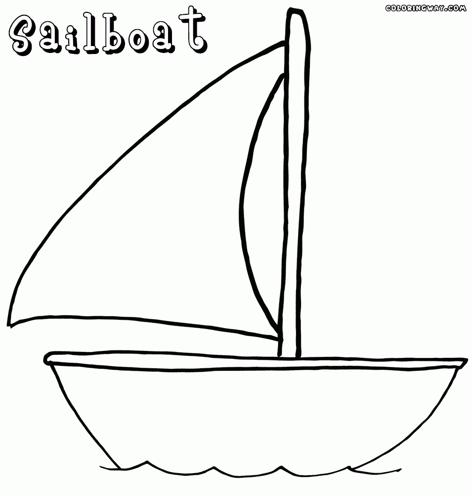 Sailboat Coloring Page - Coloring Home - Free Printable Sailboat Template