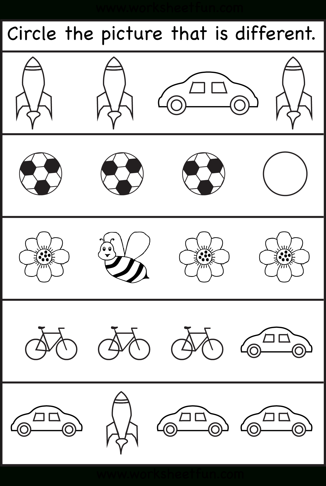 Same Or Different Worksheets For Toddler | Toddler Art Projects - Free Printable Worksheets For 3 Year Olds