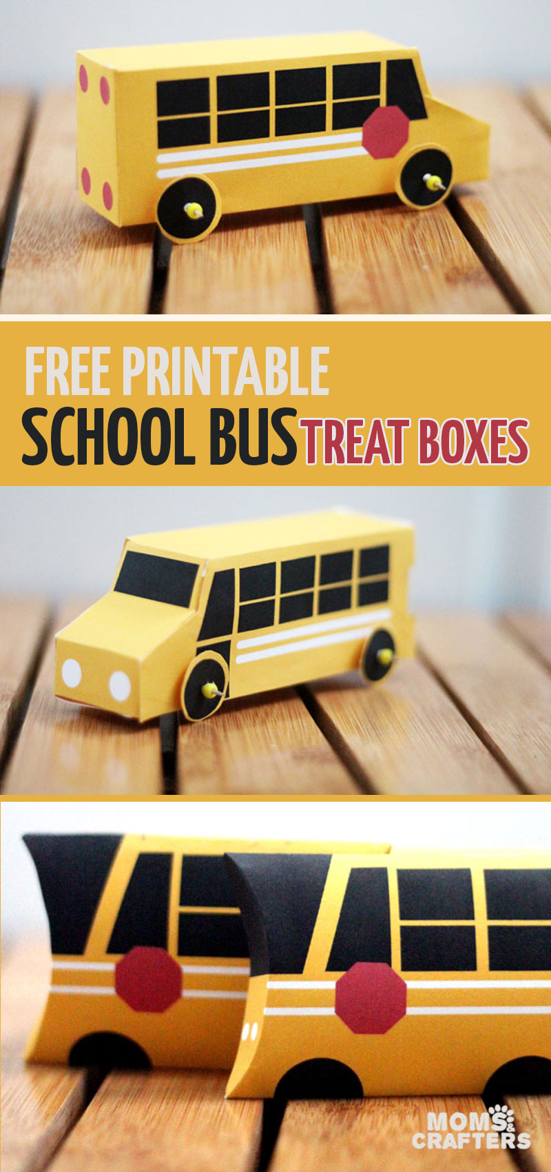 School Bus Treat Boxes – A Free Printable! – Moms And Crafters - Free Printable School Bus Template