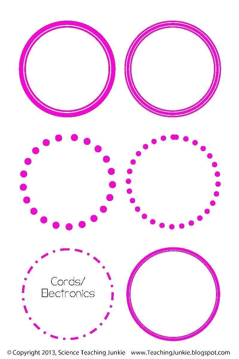 Science Teaching Junkie: Free Editable Round Labels | Organization - Free Editable Printable Labels