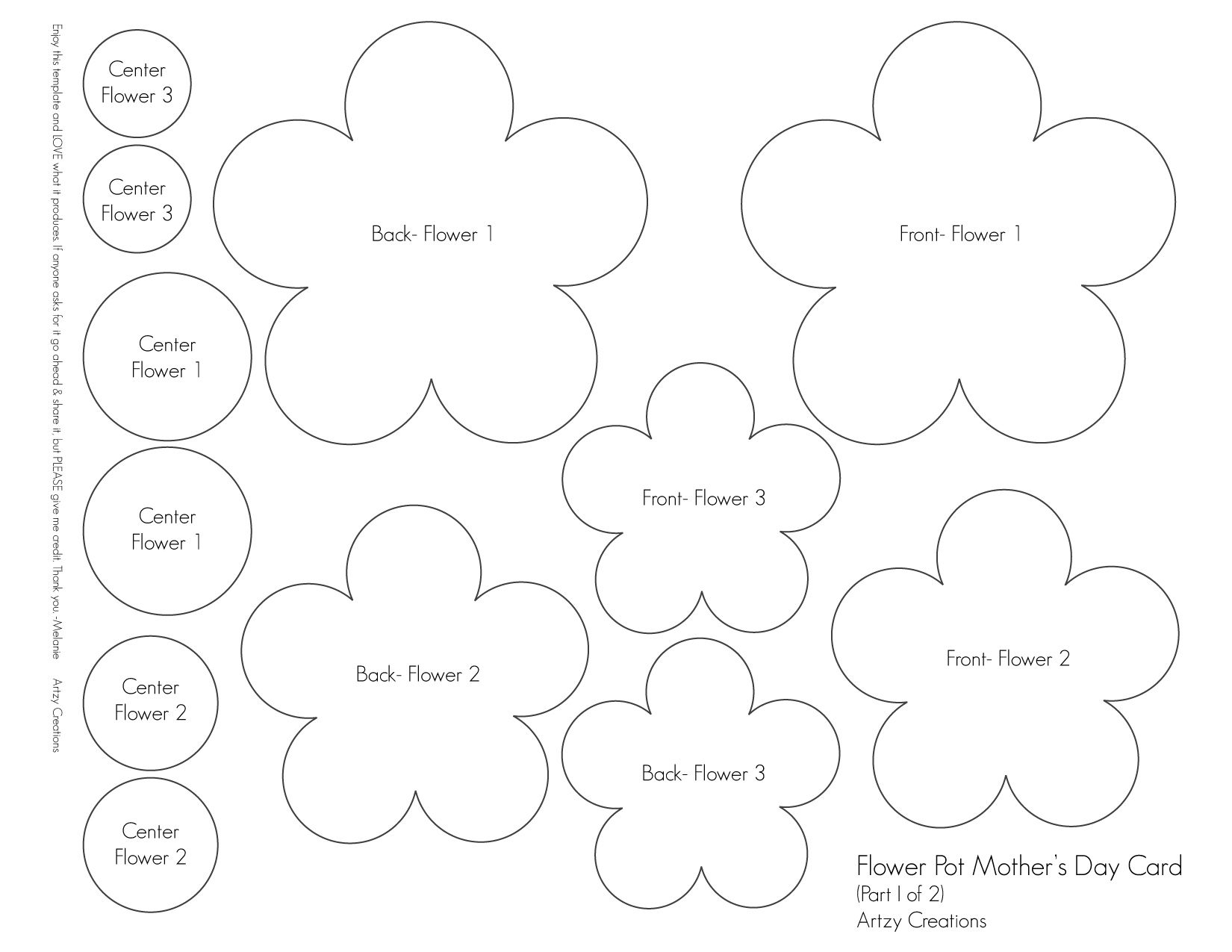 Scrapbooking Flower Templates | Variety Of Construction Or Scrapbook - Free Printable Flower Template