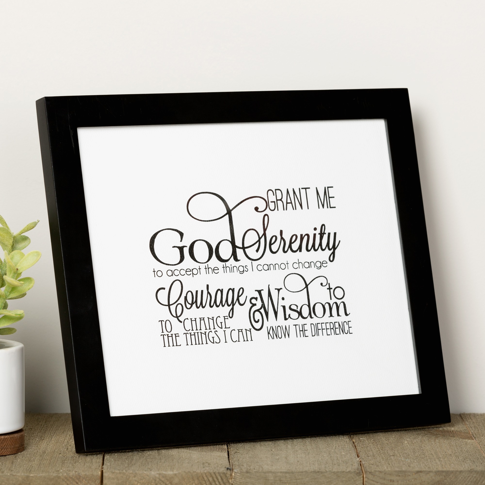 Scripted Serenity Prayer Framed Print | The Catholic Company - Free Printable Serenity Prayer