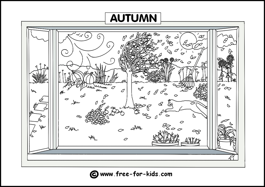 Seasons Colouring Pages - Free Printable Pictures Of The Four Seasons