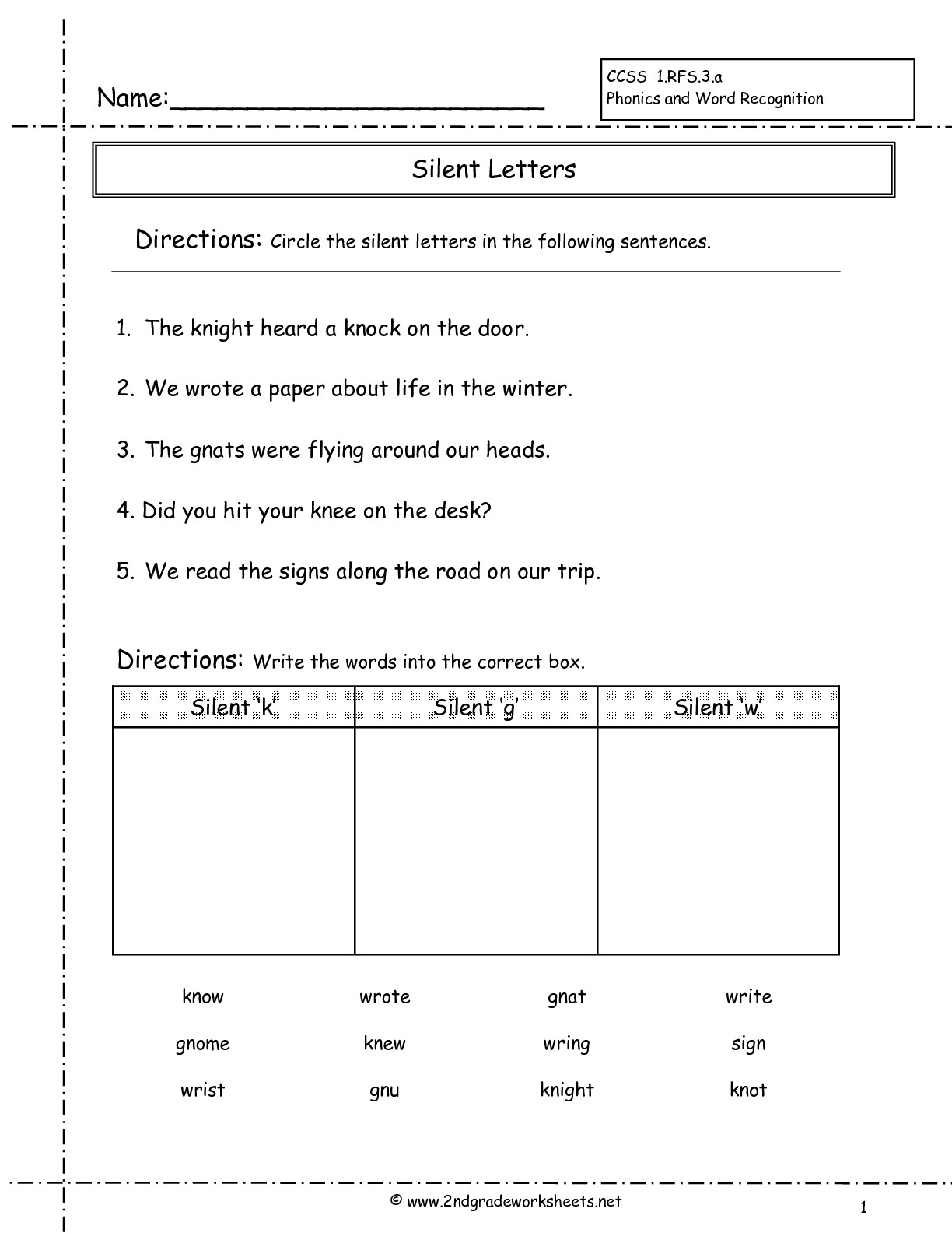 Second Grade Phonics Worksheets And Flashcards - Free Printable Grade 1 Phonics Worksheets