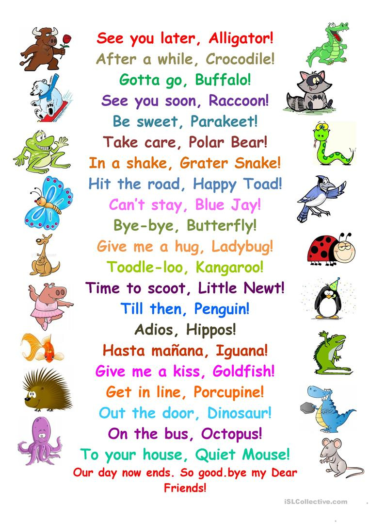 See You Later Alligator Worksheet - Free Esl Printable Worksheets - See You Later Alligator Free Printable