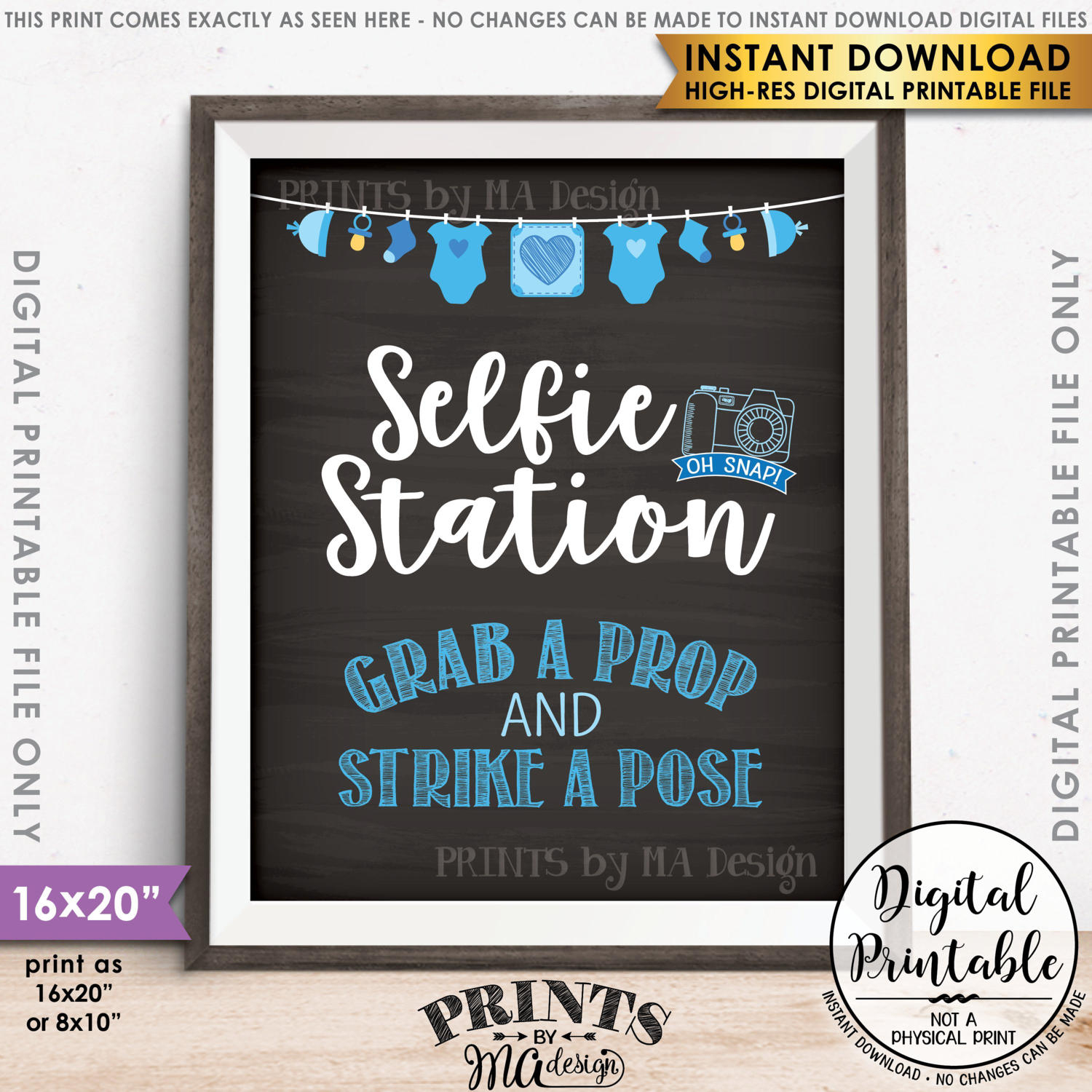 Selfie Station Sign, Baby Shower Selfie Sign, Grab A Prop &amp;amp; Strike A - Selfie Station Free Printable