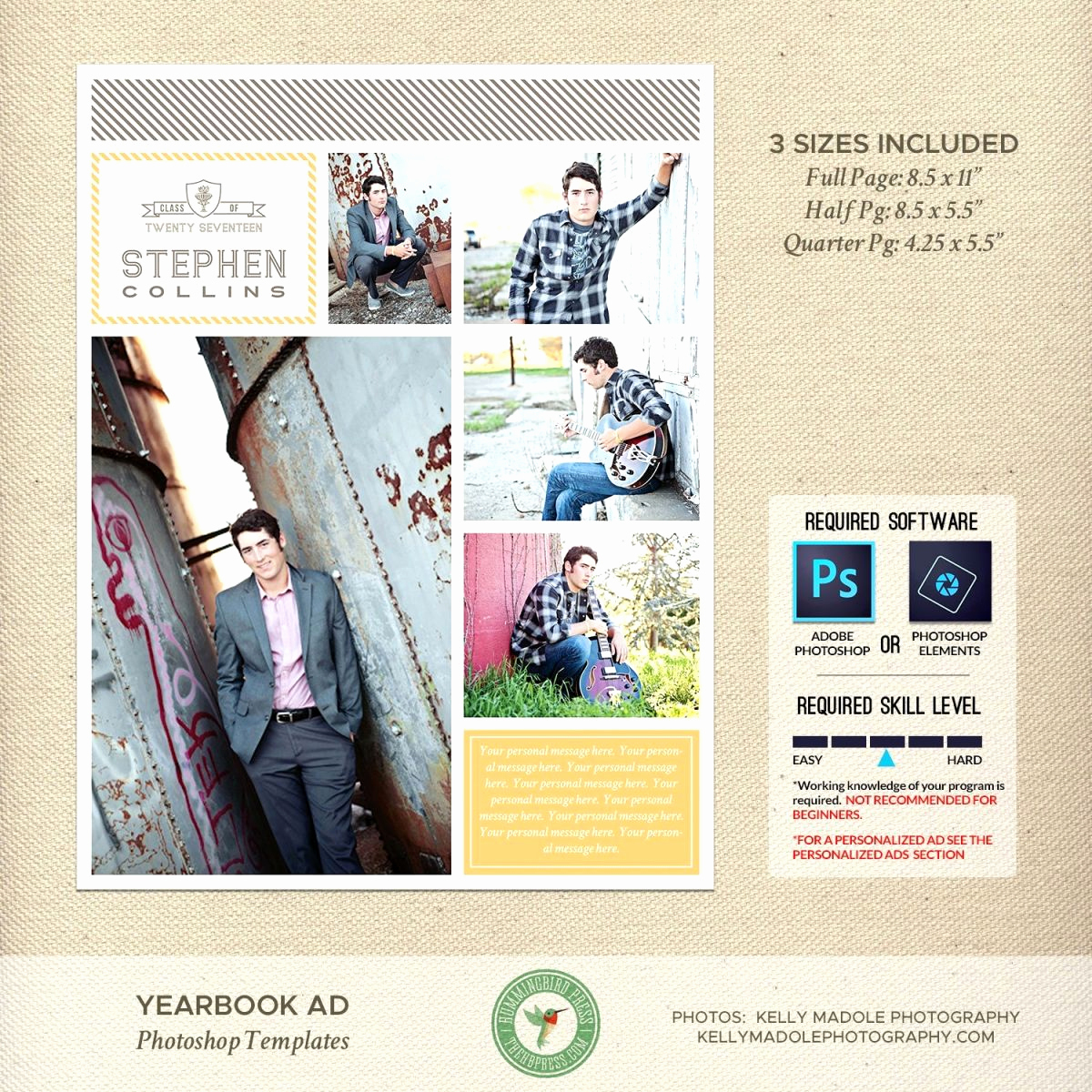 Senior Yearbook Page Template | Junior Template - Free Printable Yearbook Templates