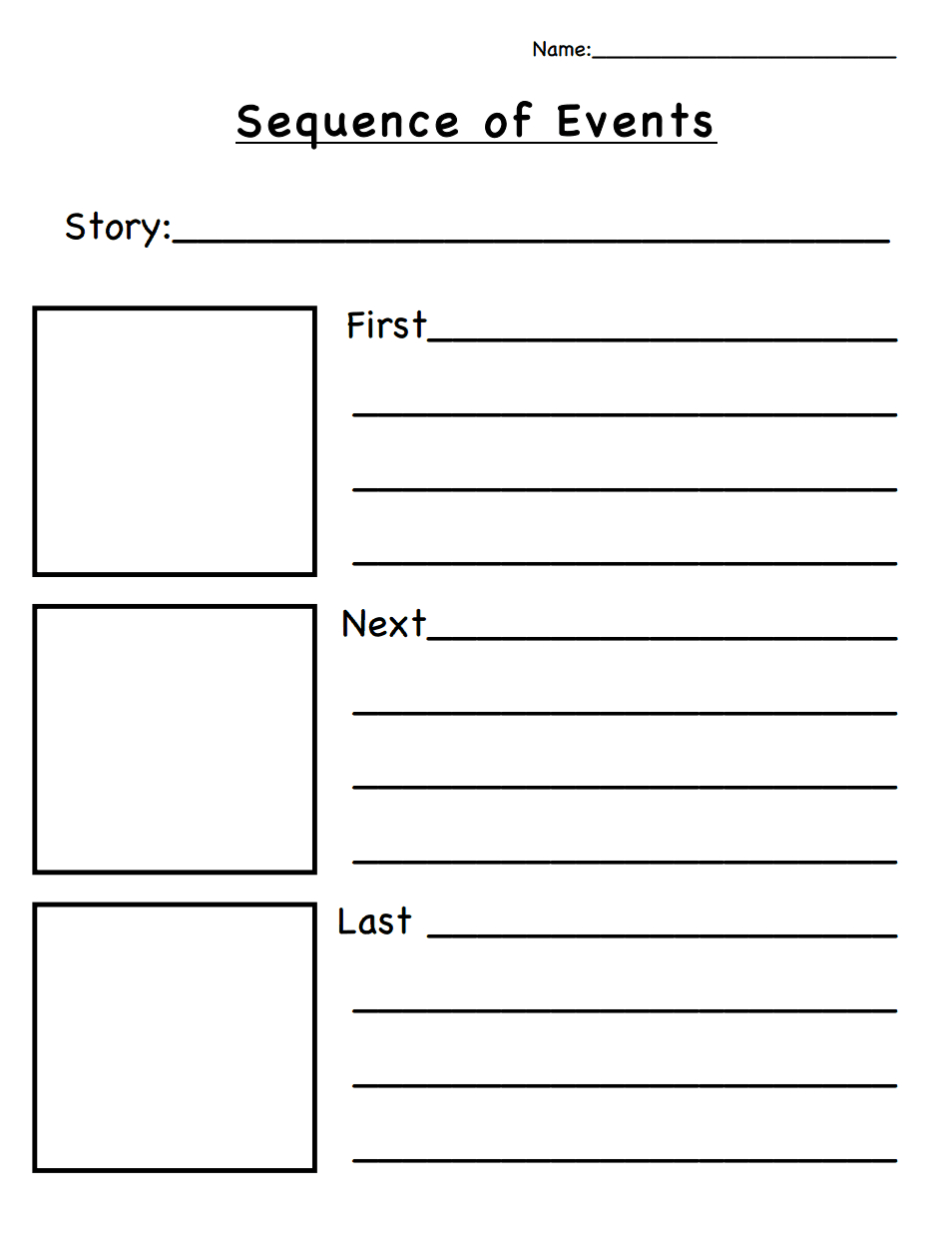 Sequence Of Events.pdf | Classroom Ideas | Sequence Of Events, Story - Free Printable Sequence Of Events Graphic Organizer