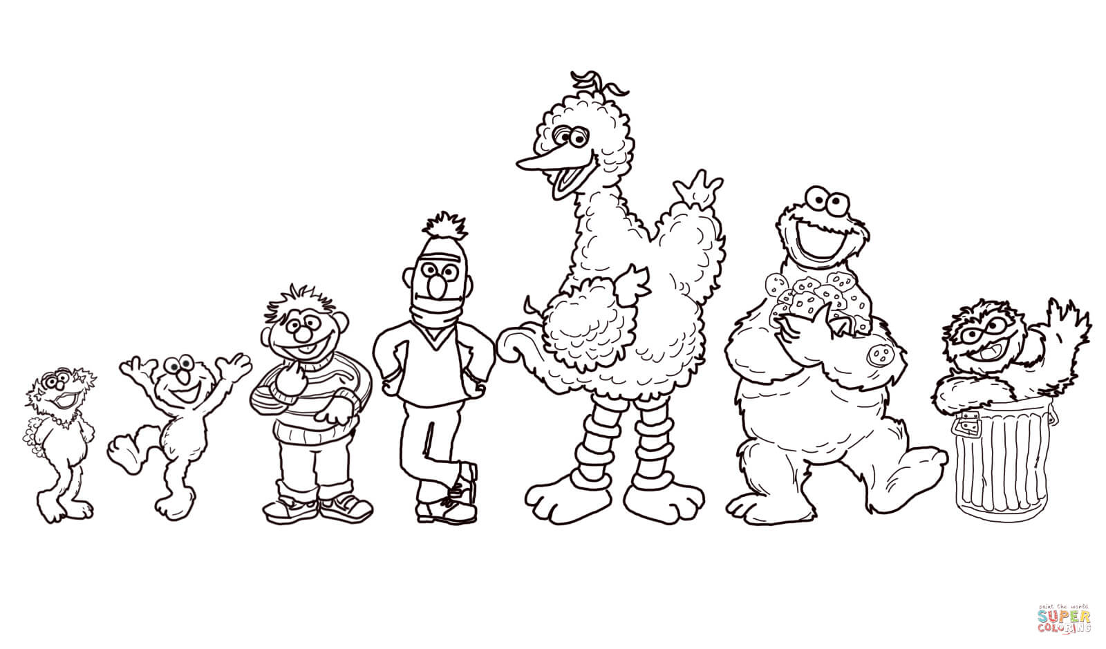 Sesame Street Characters Coloring Page | Free Printable Coloring Pages - Free Printable Sesame Street Coloring Pages
