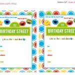 Sesame Street Printable Invitation Diy Fill In The Blank Free   Free Printable Cookie Monster Birthday Invitations