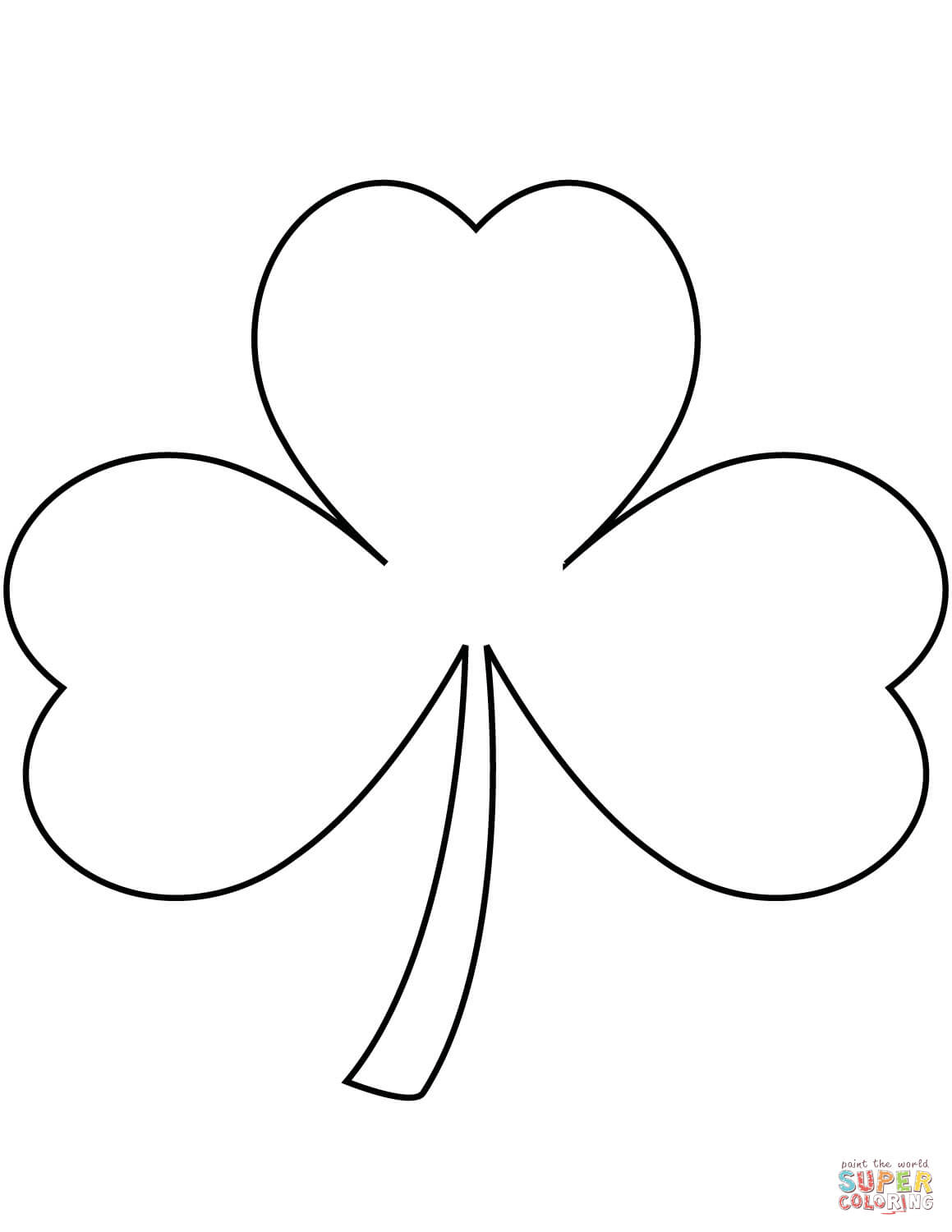 Shamrock Coloring Page | Free Printable Coloring Pages - Shamrock Template Free Printable