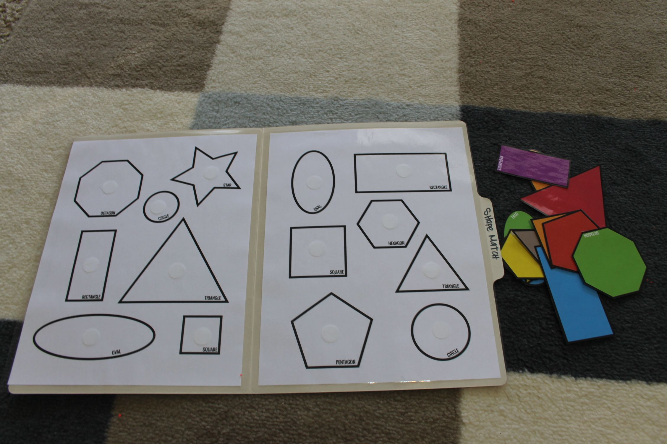 Shape-Match-Toddler-Pre-K-File-Folder-Game-Open | Preschool | Folder - Free Printable Math File Folder Games For Preschoolers